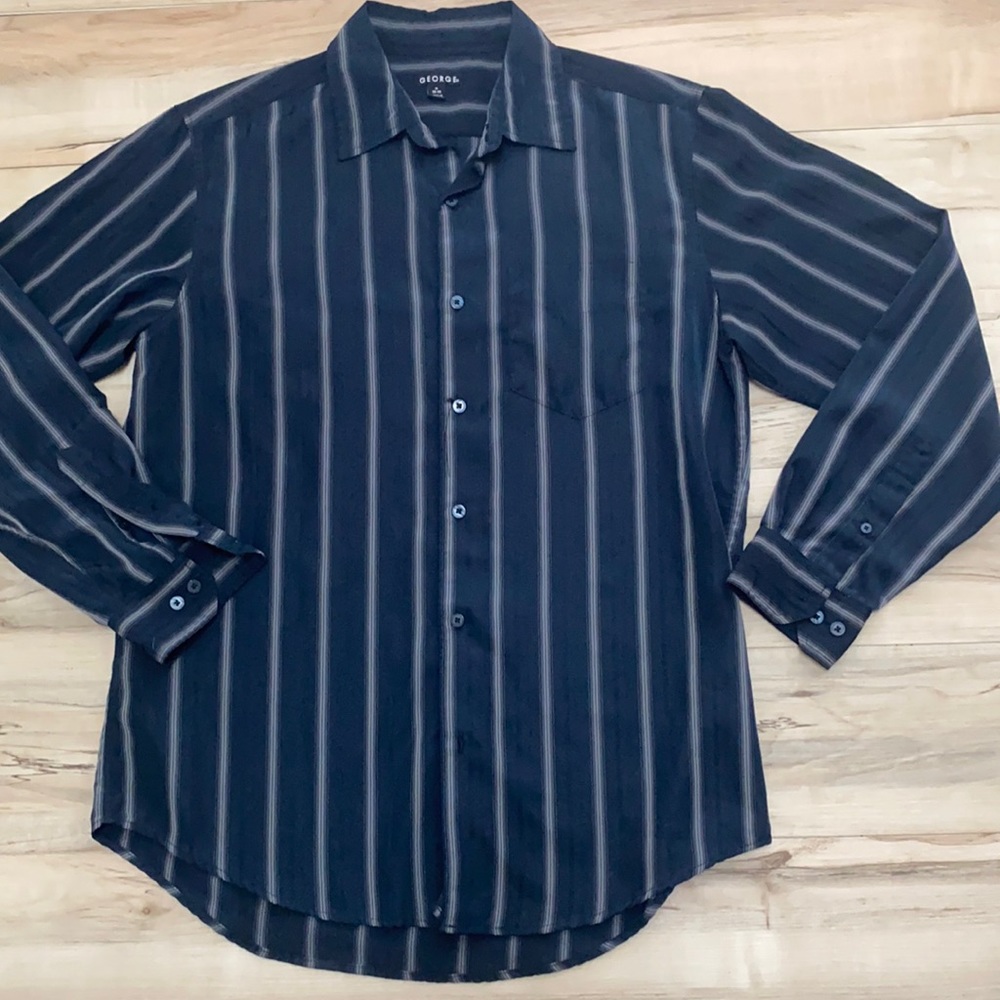 George Black Long Sleeve Button Up size M